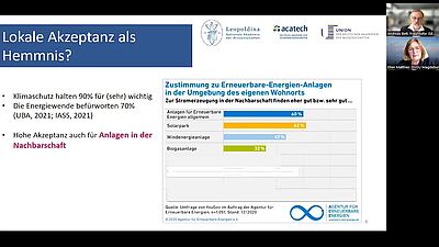 Screenshot der Ergebnispräsentation